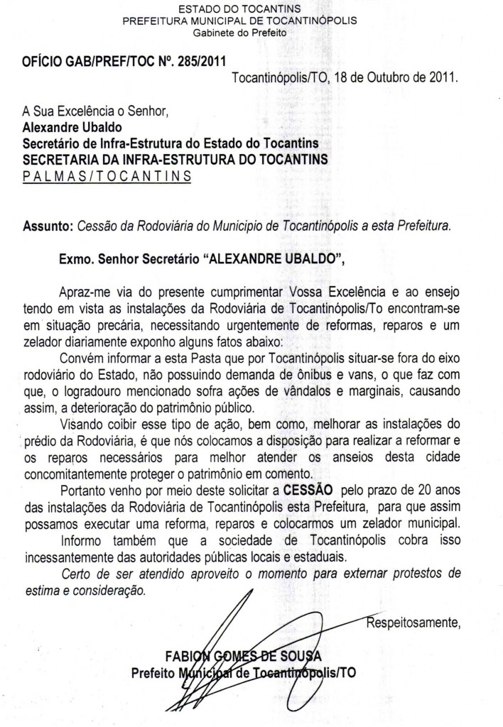 Oficio_infraestrutura