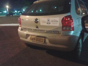 Carro teria sido visto por duas noites seguidas em frente de academia de Palmas