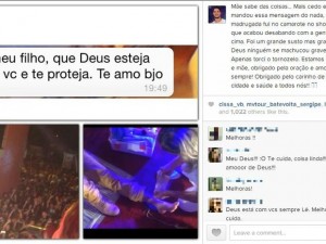 O vocalista da banda Jammil e Uma Noites postou uma mensagem sobre o acidente em uma rede sociaL