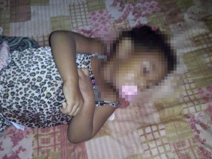 Amanda Vitória Vieira, de apenas um ano e oito meses