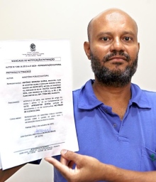 Antônio: "Não tenho condições de doar nada"