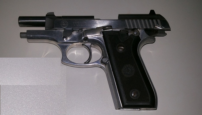 Arma apreendida em poder do vigilante