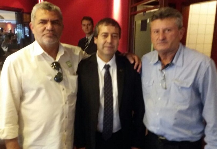 Aquiles com ministro Ronaldo Nogueira ao centro