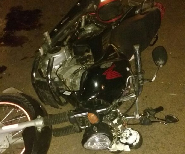 Moto conduzina por Francisco da Silva Bezerra, que morreu após acidente na TO-201