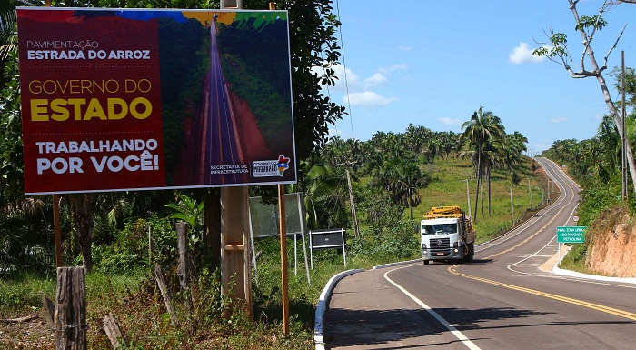 Rodovia Padre Josimo – Estrada do Arroz é uma importante ligação entre cidades para deslocamento dos moradores e para escoar a produção.