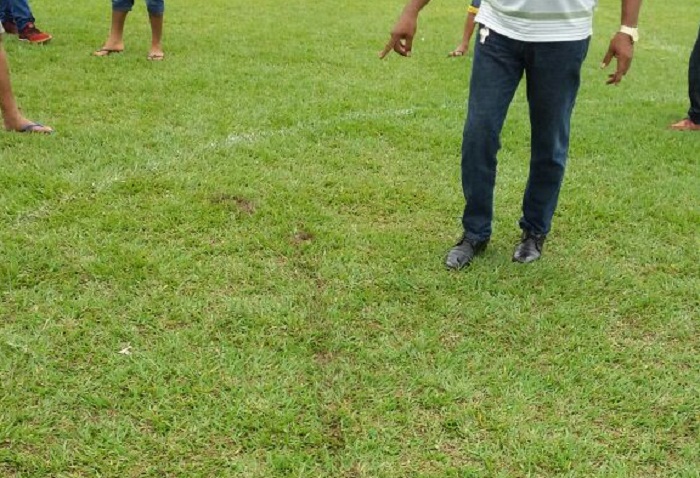 Local onde a vítima foi atingida